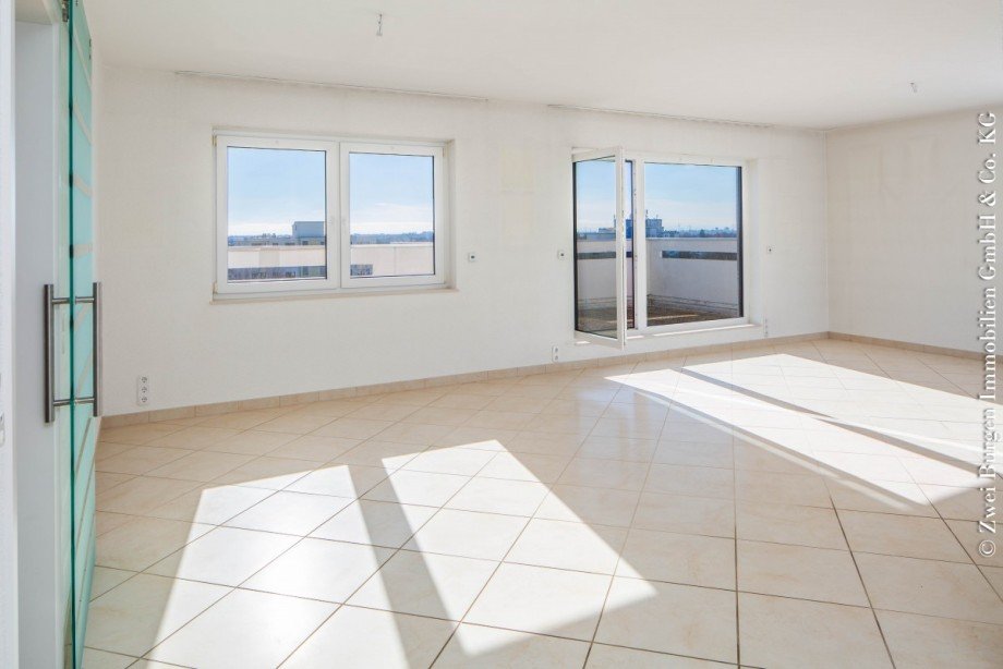 Blick zur S�dterrasse Wohnung Weinheim