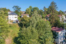 Blick auf das Grundst�ck Baugrundst�ck in Hangaussichtslage von Neckargem�nd