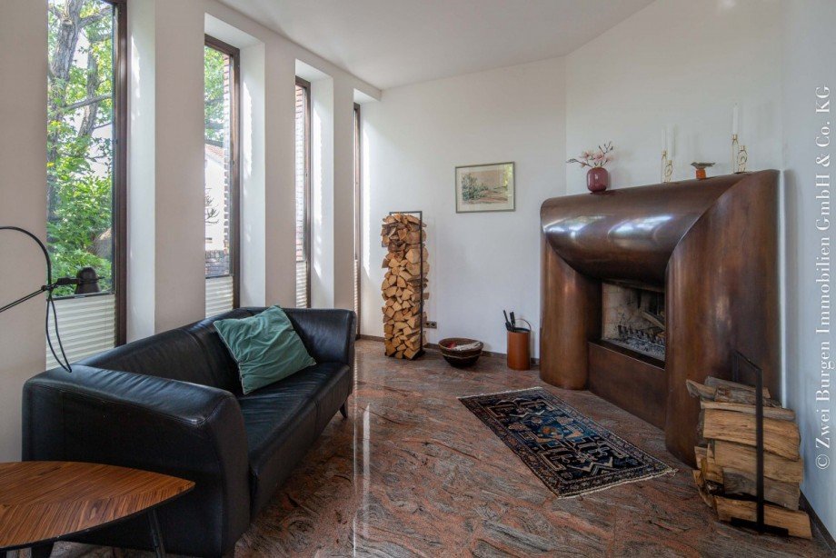 gem�tliche Kaminecke Einfamilienhaus Weinheim