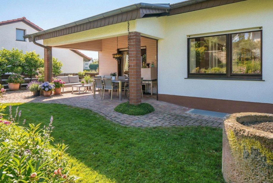 ebener Garten Einfamilienhaus Weinheim