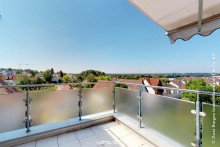 Ausblick bis in die Rheinebene Stufenlose Eigentumswohnung mit Garage in Weinheim-L�tzelsachsen + 360  Grad Rundgang 3D