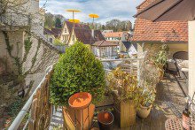 Balkon Mediterrane Maisonette-Eigentumswohnung mit Blick auf die Altstadt von Weinheim