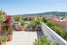 Terrasse mt Blick Bergstra�e, virtuell m�bliert Exklusives Penthouse mit 360�-Panoramablick �ber Weinheim - Sofort frei & ohne K�uferprovision!