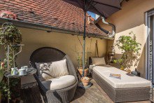 gem�tlicher R�ckzugsort Mediterrane Maisonette-Eigentumswohnung mit Blick auf die Altstadt von Weinheim
