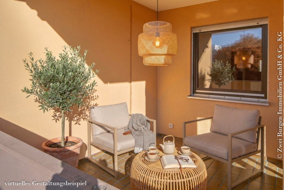�berdachte Wes-Loggia Wohnung Weinheim