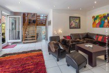 heller Wohnbereich Mediterrane Maisonette-Eigentumswohnung mit Blick auf die Altstadt von Weinheim