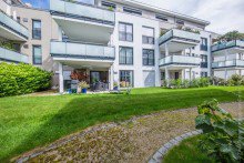 Ansicht vom Garten Neuwertige Erdgeschoss Eigentumswohnung in ruhiger Citylage Weinheim +VERKAUFT+