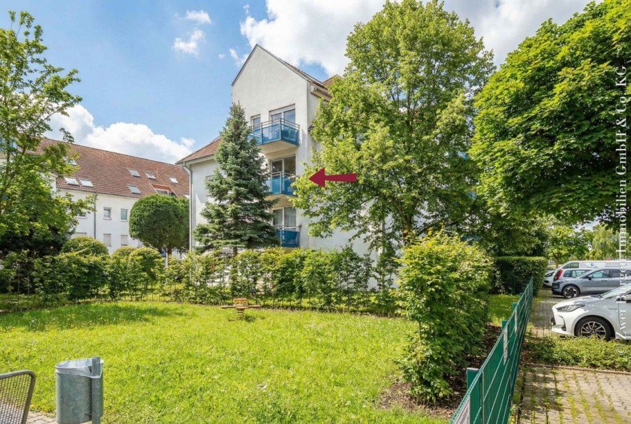 Blick zum Balkon Wohnung Mannheim