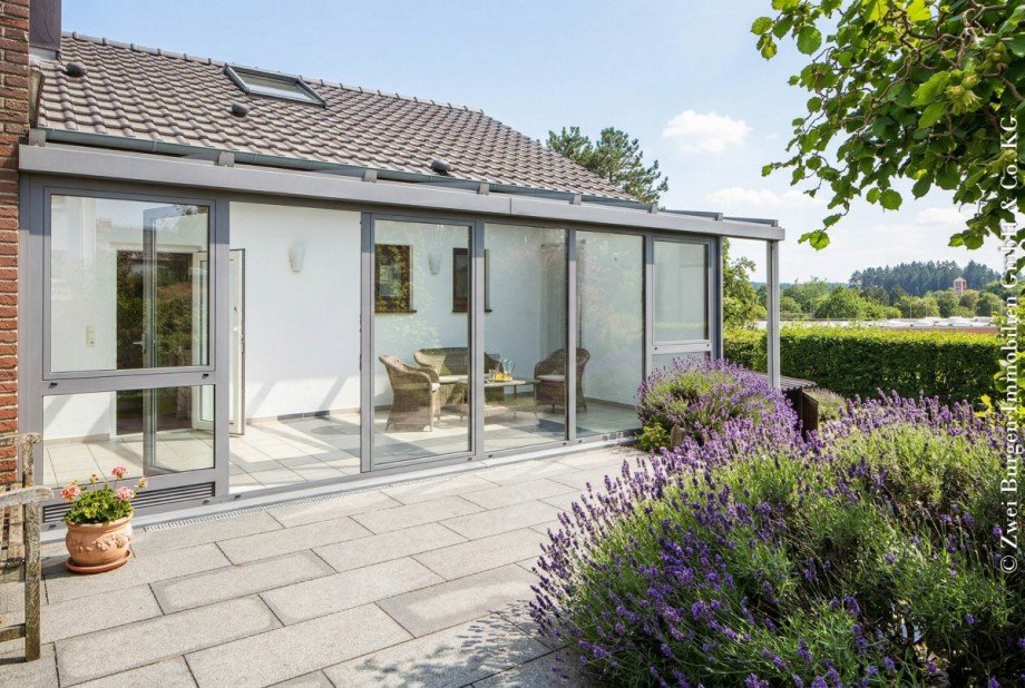 Terrasse mit Wintergarten Einfamilienhaus Weinheim