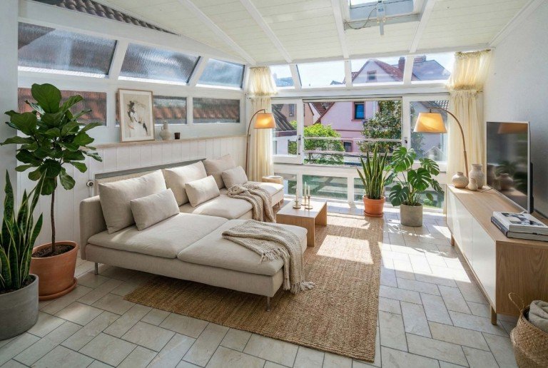 Wintergarten, virt. m�bliert Viernheim Einfamilienhaus Einfamilien-Reihenmittelhaus nach WEG mit Garten und Garage | ruhige Lage Stadtmitte Viernheim