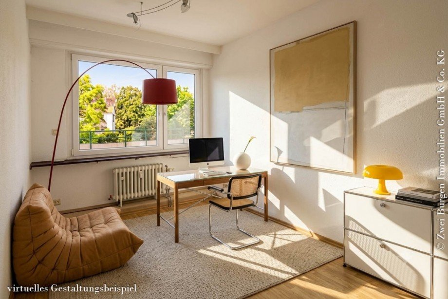 zweites Schlafzimmer, B�ro Wohnung Weinheim