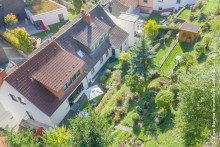Lufbild Drohne Freistehendes Vierfamilienhaus N�he Innenstadt von Weinheim +VERKAUFT+