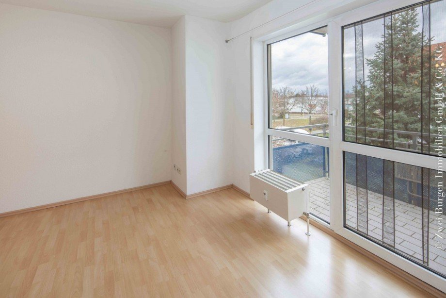Blick zum Balkon Wohnung Mannheim