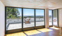 Blick zur Terrasse Modernes Wohndomizil im Bauhausstil - in ruhiger unverbaubarer Fernsichtlage +VERKAUFT+