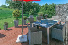 Terrasse MODERNE DOPPELHAUSH�LFTE IN RIMBACH-KERNGEMEINDE +VERKAUFT+