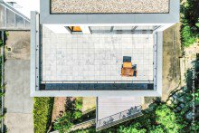 Luftaufnahme Terrasse Modernes Wohndomizil im Bauhausstil - in ruhiger unverbaubarer Fernsichtlage +VERKAUFT+