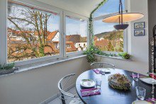 Essbereich Mediterrane Maisonette-Eigentumswohnung mit Blick auf die Altstadt von Weinheim