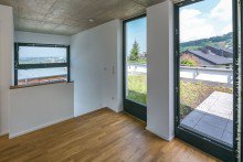 Blick zur Nord-West-Terrasse Modernes Wohndomizil im Bauhausstil - in ruhiger unverbaubarer Fernsichtlage +VERKAUFT+