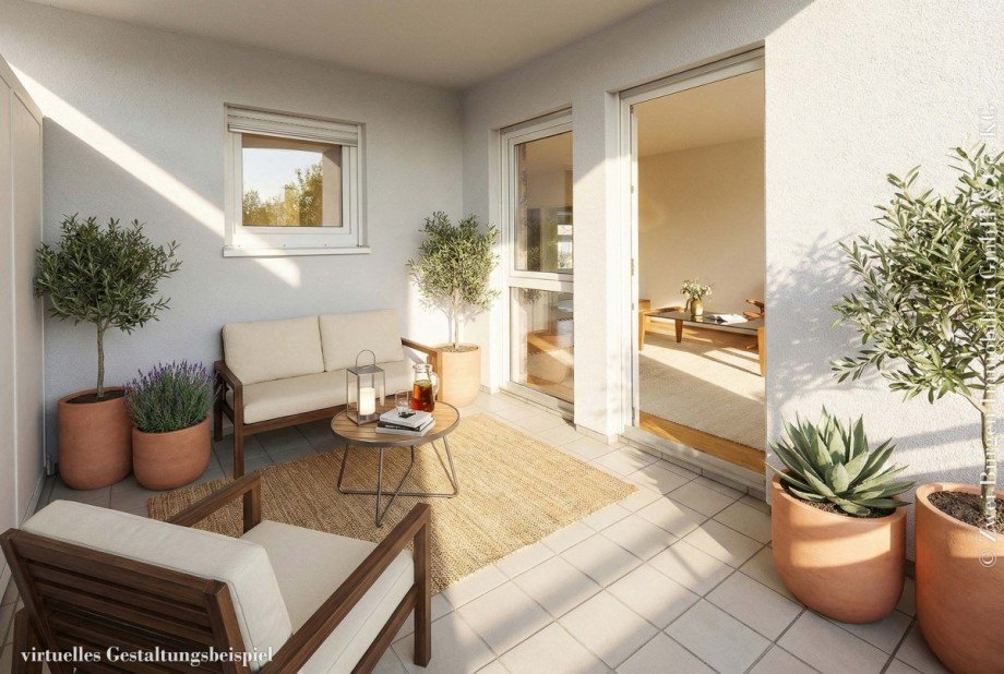 Blick zum Wohnzimmer Wohnung Weinheim