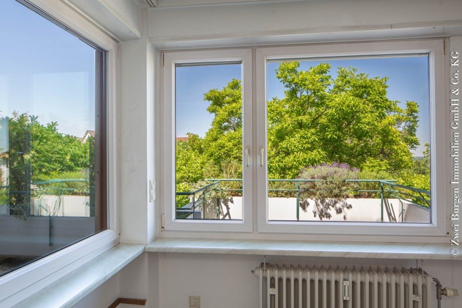 Blick in Gr�ne Wohnung Weinheim